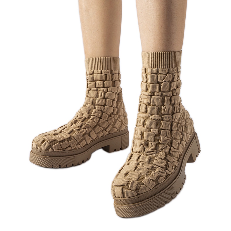 Botines marrones con parte superior tipo calcetín de Arlington marrón Botines marrones con parte superior tipo calcetín de Arlington marrón