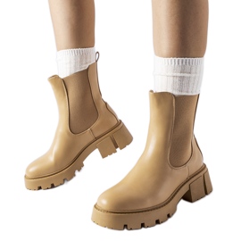 Botines sin cordones clásicos con aislamiento beige de Laives