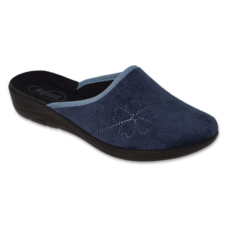 Pantuflas mujer befado de pu 552D022 azul marino con bordado