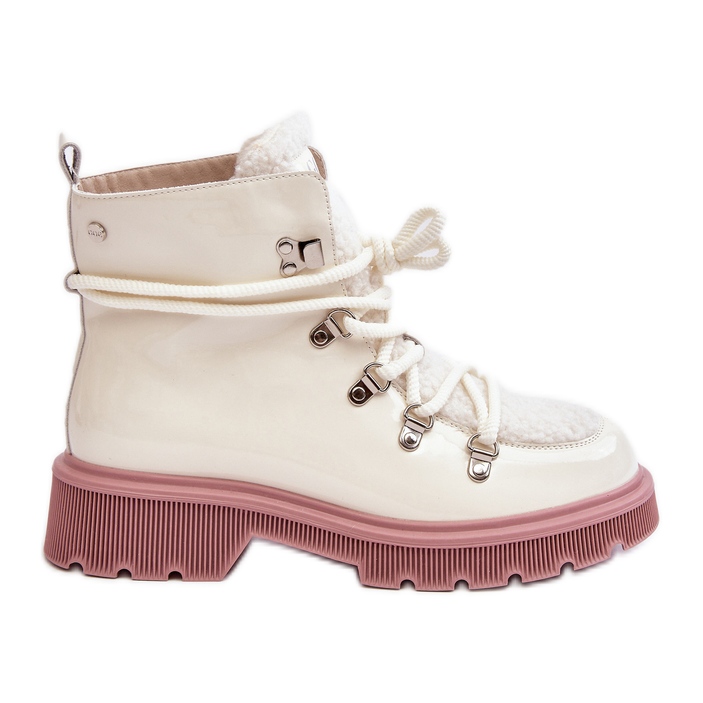 Botines Trapper Mujer Charol GOE MM2N4083 Blanco