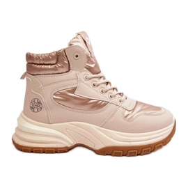 Botines De Mujer Con Suela Gruesa Lee Cooper LCJ-23-44-1972L Beige