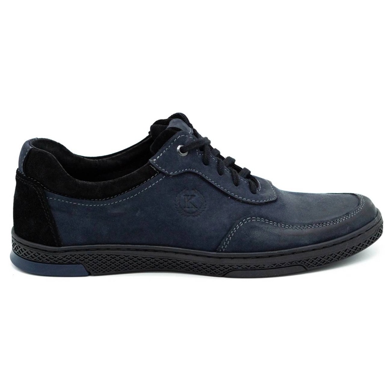 KOMODO Deportivas casual hombre piel 918K, azul marino KOMODO Deportivas casual hombre piel 918K, azul marino