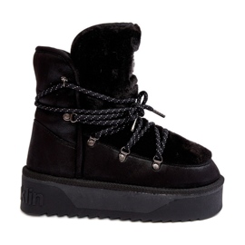 Botas de Nieve Veganas con Plataforma Impermeable D.Franklin DFSH371008 Negro