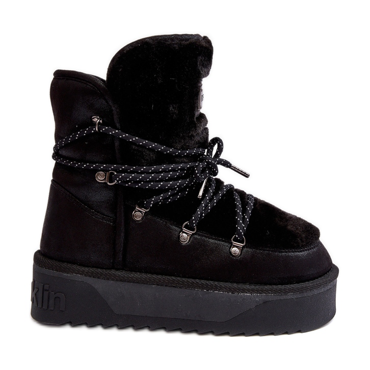 Botas de Nieve Veganas con Plataforma Impermeable D.Franklin DFSH371008 Negro