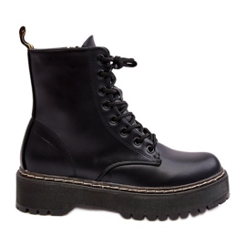 Botines de Mujer con Cordones Negro Maddis