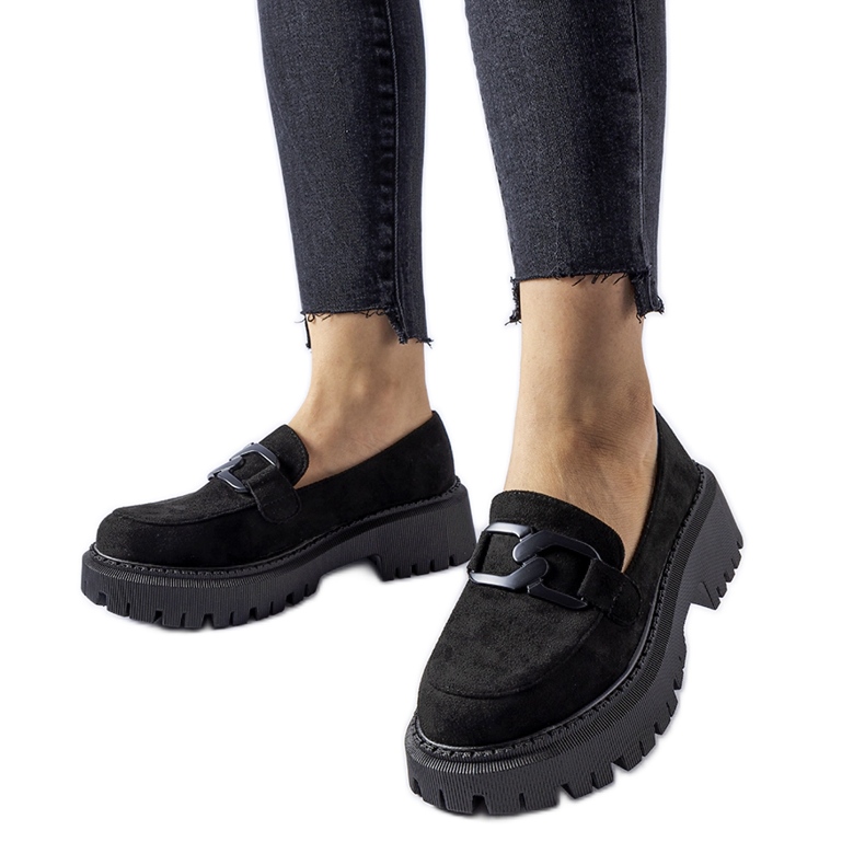 Mocasines de ante ecológico Black Worth negro