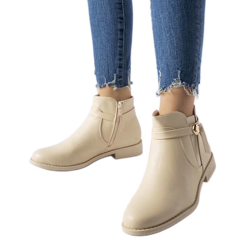 Botines planos beige con aislamiento de Raimondo