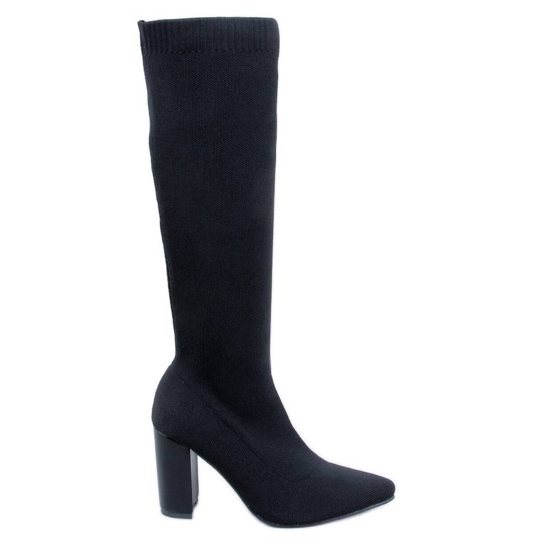 Elisha Botas tacón elástico negro Elisha Botas tacón elástico negro