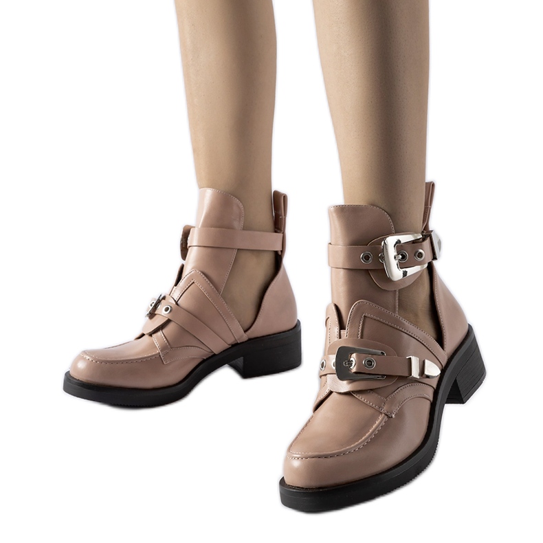 Botines rosas con recortes de Sperone rosado Botines rosas con recortes de Sperone rosado