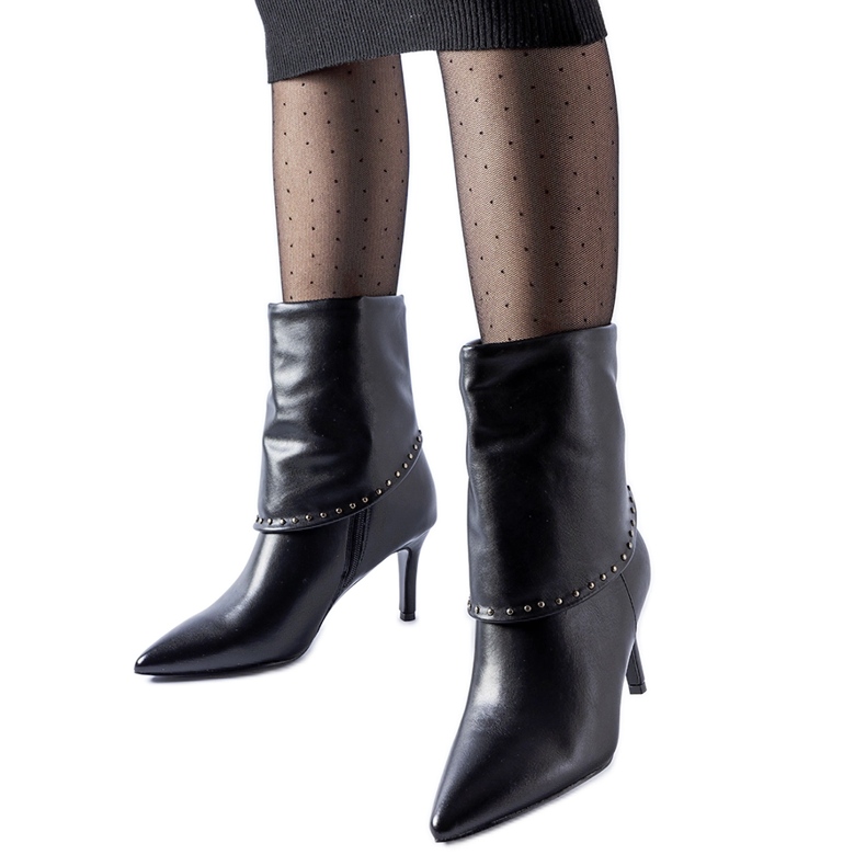 Botas aislantes negras con tacón alto Cipresso negro