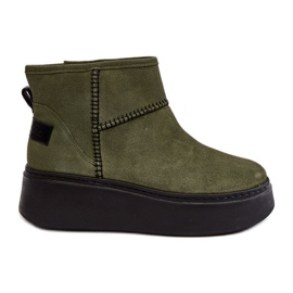 Botas de Nieve Mujer Ante Maciejka 06257-24 Oliva verde