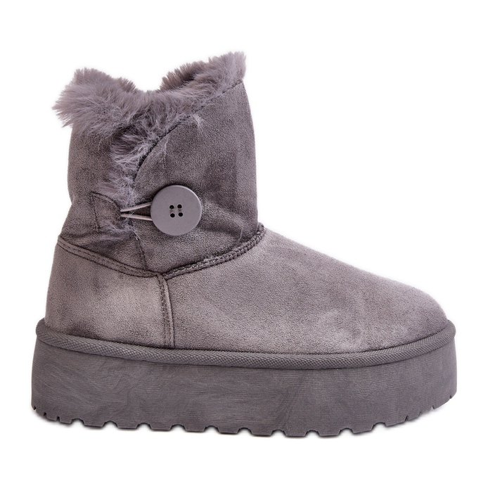 Botas de nieve con plataforma y pelo para mujer, color gris Vikas