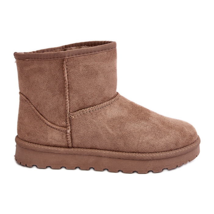 Botas de nieve de ante aislantes para mujer Beige Nanga