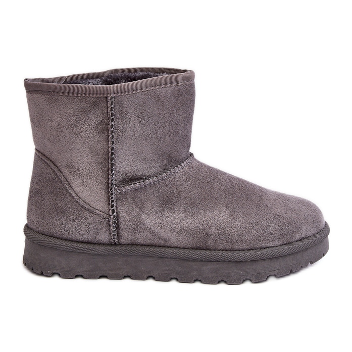 Botas de nieve aislantes de ante para mujer Gris Nanga