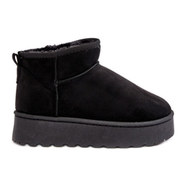 Botas de nieve con plataforma y forro de pelo para mujer, negro Xamella Botas de nieve con plataforma y forro de pelo para mujer, negro Xamella