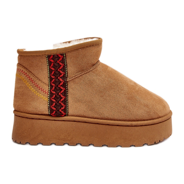 Botas de nieve con plataforma Lomessa camel con aislamiento para mujer marrón