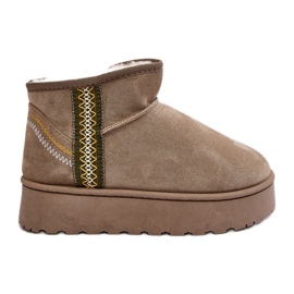 Botas de nieve con plataforma aislante para mujer verde Lomessa