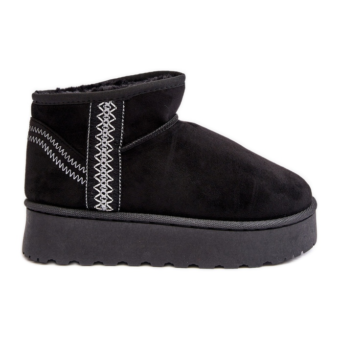 Botas de nieve aislantes para mujer con plataforma negro Lomessa