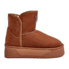 Botas de nieve veganas con plataforma impermeable D.Franklin DFSH371004 Marrón