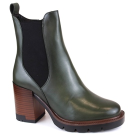 Botas Chelsea de mujer, aislantes, verdes, Potocki SZ12175