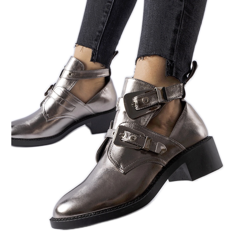 Botines de corte alto metalizados oscuros de Ritaldi plata Botines de corte alto metalizados oscuros de Ritaldi plata