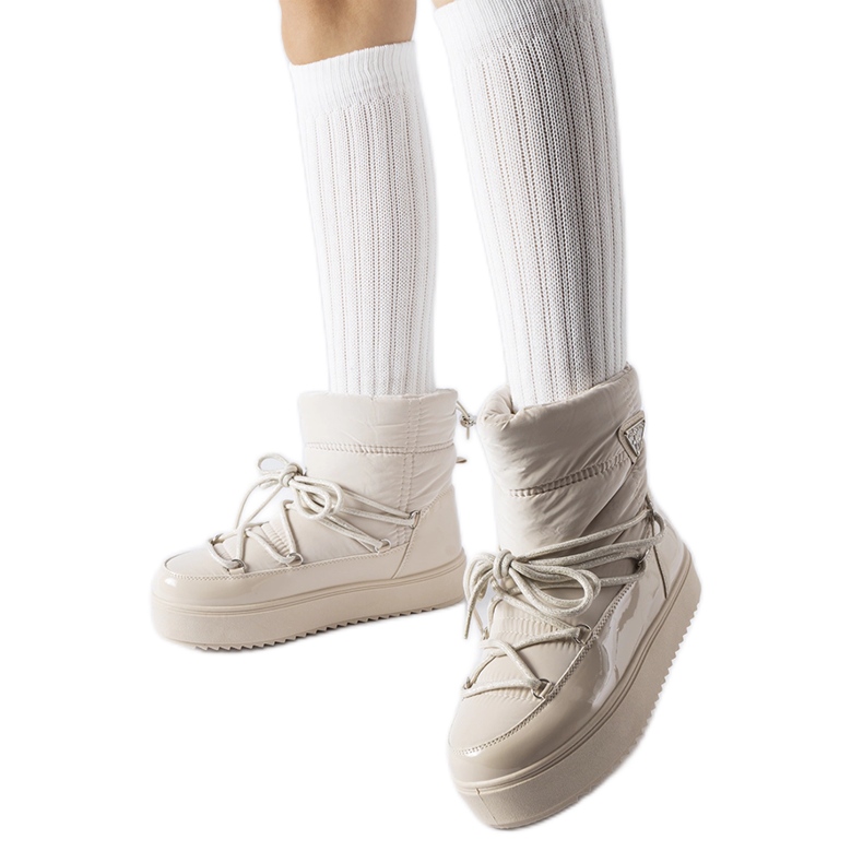Botas de nieve aislantes beige con elástico Oslavia Botas de nieve aislantes beige con elástico Oslavia