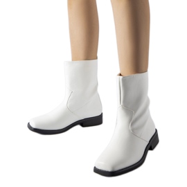 Botines aislantes blancos con puntera cuadrada Bel