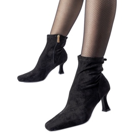 Botines tacón bajo Lucerna negros