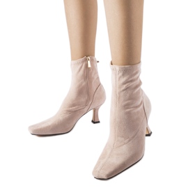 Botines tacón bajo Lucerna rosa rosado