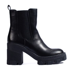 SHELOVET Botas Chelsea negras de mujer negro