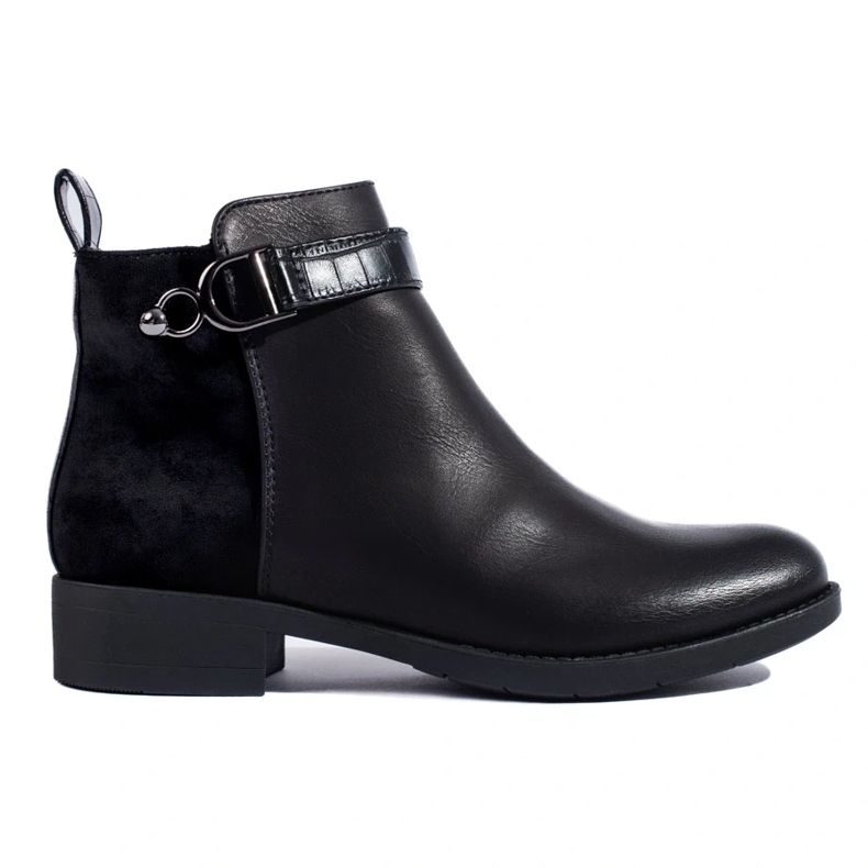 SHELOVET Botines negros clásicos de mujer.