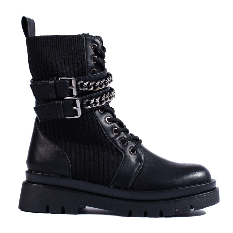 SHELOVET Bolsos de mujer negros con hebillas.