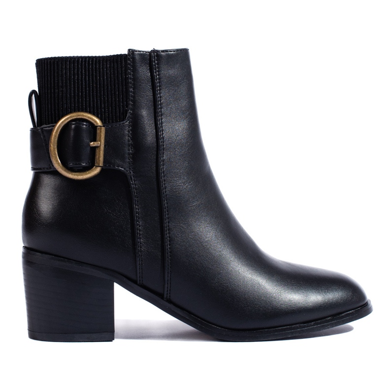 SHELOVET Elegantes botines negros de tacón