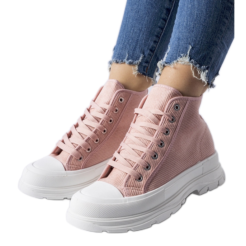 Zapatillas altas Villaggio rosa rosado