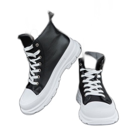 Zapatillas negras con plataforma alta de Jose negro