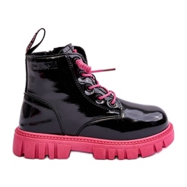 Botas Infantiles Charol Aislante Big Star MM374148 Negro y Rosa