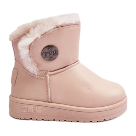 Botas de Nieve Infantil Aislante con Pelo Beige Big Star MM374084