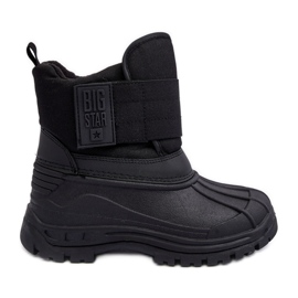 Botas de nieve para niños con aislamiento de velcro negro Big Star MM374122