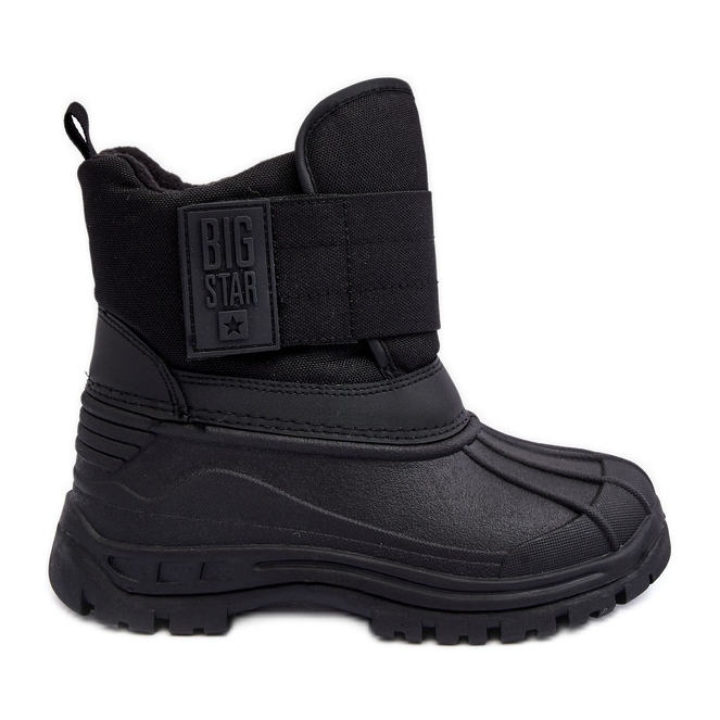 Botas de nieve para niños con aislamiento de velcro negro Big Star MM374122