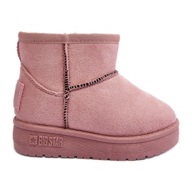 Botas de Nieve Infantiles Aislantes con Cremallera Rosa Big Star MM374101 rosado