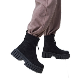 Botines aislantes negros con cremallera Azzurra