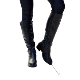 Botas tacón bajo Castelvetro negras negro