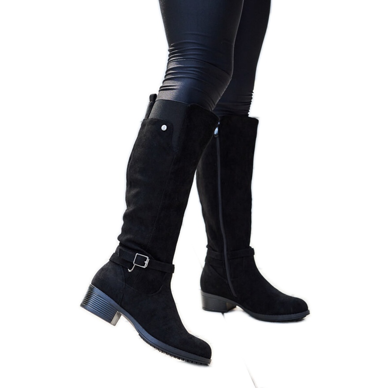 Botas Castelvetro de ante ecológico con aislamiento negro Botas Castelvetro de ante ecológico con aislamiento negro