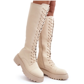 Seastar Botas por encima de la rodilla con cordones y aislamiento Bergdis beige