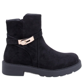 Drapers Botines planos de ante negro