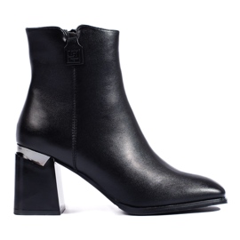 W. Potocki Elegantes botas negras de tacón alto de Potocki negro