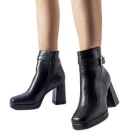 Botines de tacón Caio clásicos aislantes negros