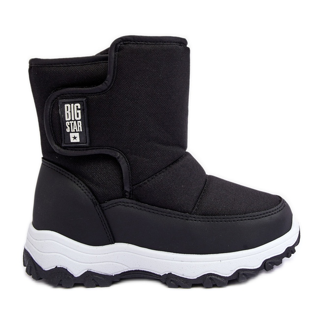 Botas De Nieve Infantiles Aislante Con Velcro Negro Big Star MM374119 Botas De Nieve Infantiles Aislante Con Velcro Negro Big Star MM374119