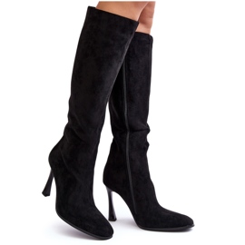 Botas aislantes de tacón alto para mujer Black Isot negro