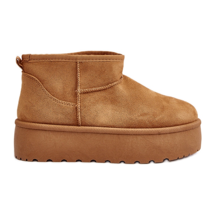 Botas de nieve con plataforma para mujer Camel Mennja marrón